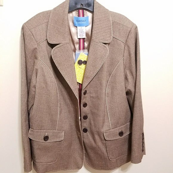 Perfect by Carson Kressley Jackets & Blazers - Perfect by Carson Kressley Brown Blazer XXL